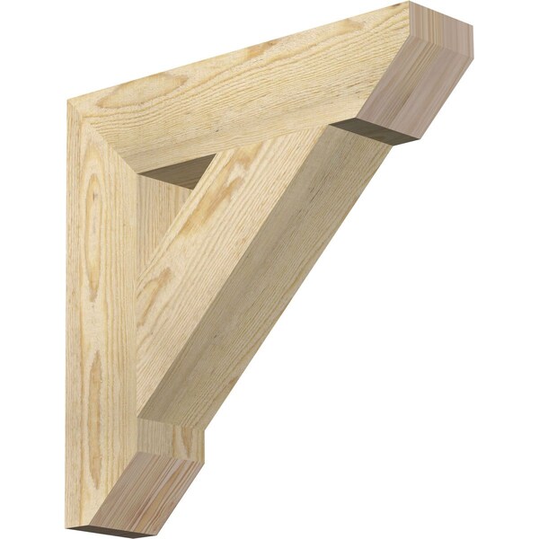 Ekena Millwork Traditional Slat Rough Sawn Bracket, Douglas Fir, 4"W x 18"D x 18"H BKT04X18X18TRA06RDF - main